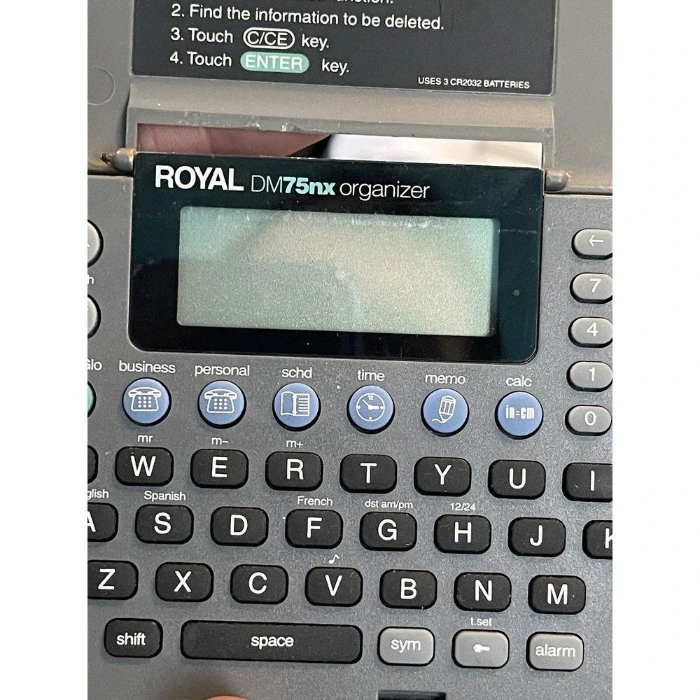 Royal‎ DM75nx personal Organizer Calculator Vintage Works Great